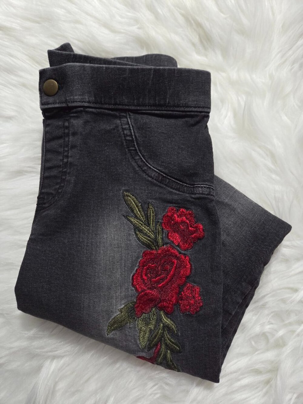 Zeza B Rose Design Jeggings